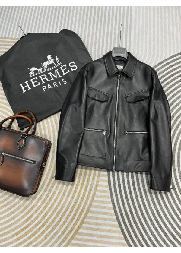 HERMES - Leather Jacket 